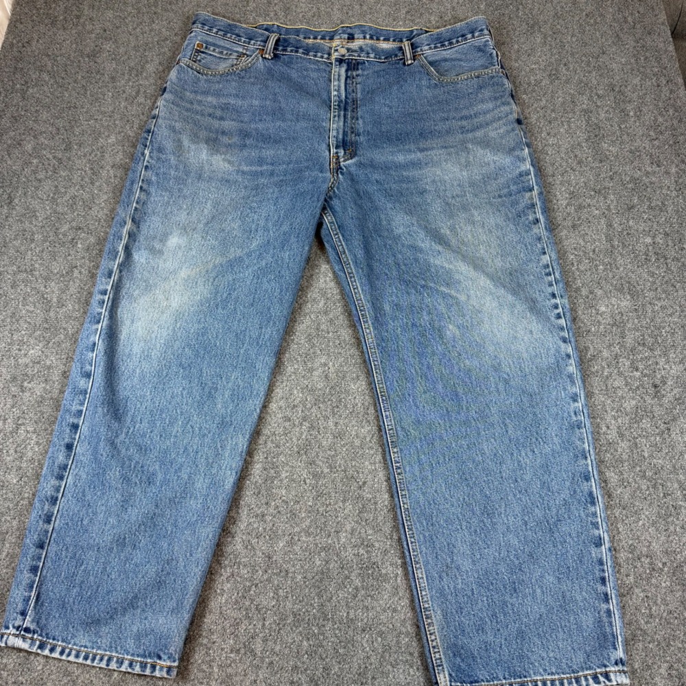 Levis 550 Relaxed Fit Jeans Mens 42x29 Medium Wash Blue Denim Tapered Leg - Picture 2 of 8